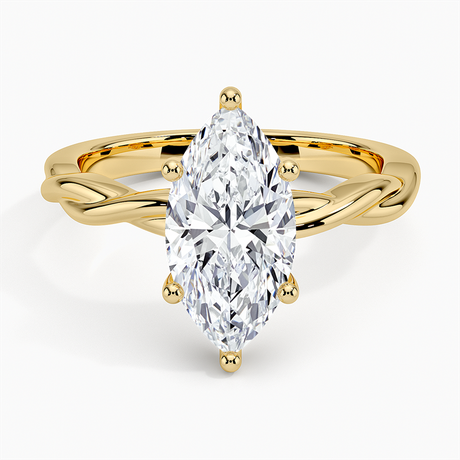 Twisted Vine Hidden Halo Diamond Ring