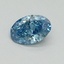 0.55 Ct. Fancy Vivid Blue Oval Lab Grown Diamond