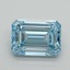 1.22 Ct. Fancy Intense Blue Emerald Lab Grown Diamond
