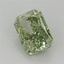 0.91 Ct. Fancy Vivid Green Radiant Lab Grown Diamond