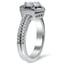 Diamond and Sapphire Hexagonal Halo Diamond Ring, smallview