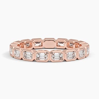 East-West Bezel Emerald Cut Eternity Diamond Ring (1 1/2 ct. tw.) in 14K Rose Gold