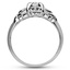 The Bethany Ring, smalltop view on a hand