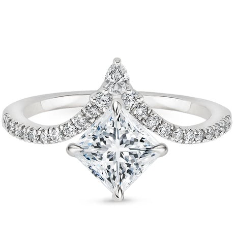 18K White Gold Nouveau Diamond Bridal Set