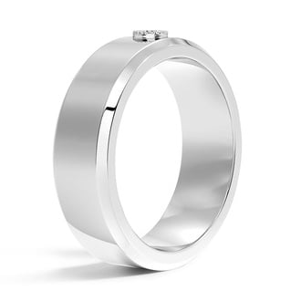 Custom Flush-Set Milgrain Wide Diamond Ring