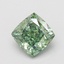 2.09 Ct. Fancy Vivid Green Cushion Lab Grown Diamond