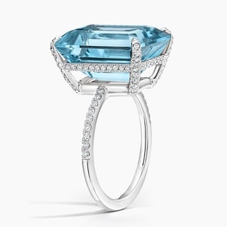 Festivity Sky Blue Topaz and Diamond Cocktail Ring