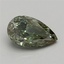 0.99 Ct. Fancy Vivid Green Pear Lab Grown Diamond