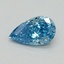 0.52 Ct. Fancy Vivid Malibu Blue Pear Lab Grown Diamond