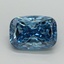 3.01 Ct. Fancy Vivid Blue Cushion Lab Grown Diamond