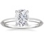 18K White Gold Hazel Solitaire Ring, smalltop view