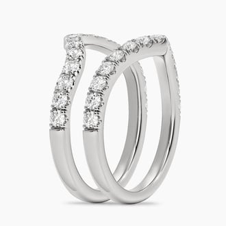 Flair Nested Lab Diamond Ring Stack (7/8 ct. tw.) in 18K White Gold
