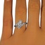 The Trillium Ring, smalltop view on a hand