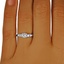 The Hesper Ring, smalltop view on a hand