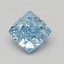 5.07 Ct. Fancy Vivid Blue Cushion Lab Grown Diamond
