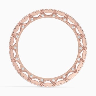 Tacori Lunetta Crescent Eternity Diamond Ring (1/2 ct. tw.) in 18K Rose Gold