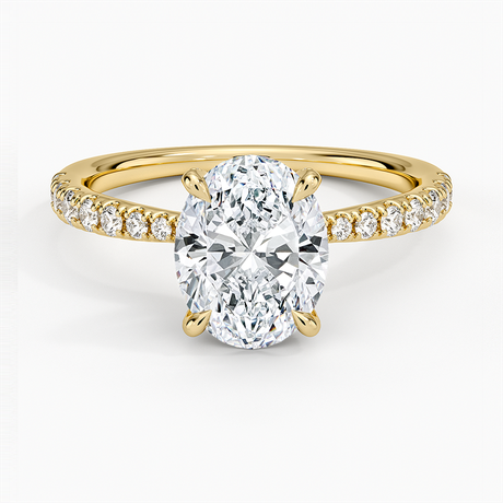 18K Yellow Gold Freesia 2mm Diamond Ring (1/3 ct. tw.)