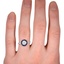 The Sammy Ring, smallzoomed in top view on a hand