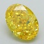 3.74 Ct. Fancy Vivid Yellow Oval Lab Grown Diamond