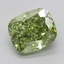 2.00 Ct. Fancy Vivid  Green Cushion Lab Grown Diamond