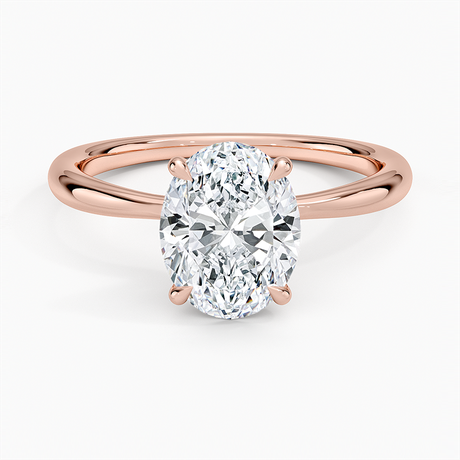 14K Rose Gold Freesia 2mm Solitaire Ring