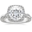 18K White Gold Petite Twisted Vine Halo Diamond Ring (1/4 ct. tw.), smalltop view