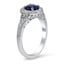 Sapphire and Diamond Halo Ring with Vintage Details, smallview