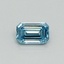 0.31 Ct. Fancy Vivid Blue Emerald Lab Grown Diamond