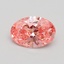 1.12 Ct. Fancy Vivid Pink Oval Lab Grown Diamond