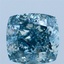 3.28 Ct. Fancy Intense Greenish Blue Cushion Lab Grown Diamond