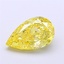 1.53 Ct. Fancy Vivid Yellow Pear Lab Grown Diamond