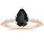 14K Rose Gold Marseille Half Coverage Diamond Ring (1/4 ct. tw.), smalltop view