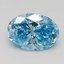 1.04 Ct. Fancy Vivid Blue Oval Lab Grown Diamond