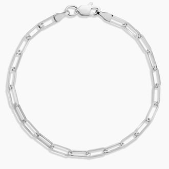 Devon 6.5 in. Lightweight Paperclip Chain Bracelet (Small)