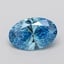 2.01 Ct. Fancy Vivid None Blue Oval Lab Grown Diamond