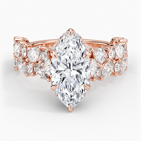 14K Rose Gold Olivetta Double Row Diamond Ring (2 1/2 ct. tw.)