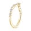 18K Yellow Gold Curved Versailles Diamond Ring, smallside view