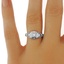 The Swallowtail Ring, smalltop view on a hand