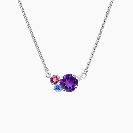 Purple Gemstone Necklace