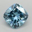 2.58 Ct. Fancy Vivid Blue Cushion Lab Grown Diamond