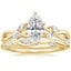 18K Yellow Gold Willow Diamond Ring (1/8 ct. tw.) with Winding Willow Diamond Ring (1/8 ct. tw.)