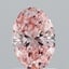 1.08 Ct. Fancy Intense Pink Oval Lab Grown Diamond