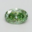 1.04 Ct. Fancy Vivid Green Oval Lab Grown Diamond