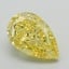 5.19 Ct. Fancy Vivid Yellow Pear Lab Grown Diamond
