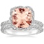 18KW Morganite Nova Diamond Bridal Set (3/4 ct. tw.), smalltop view