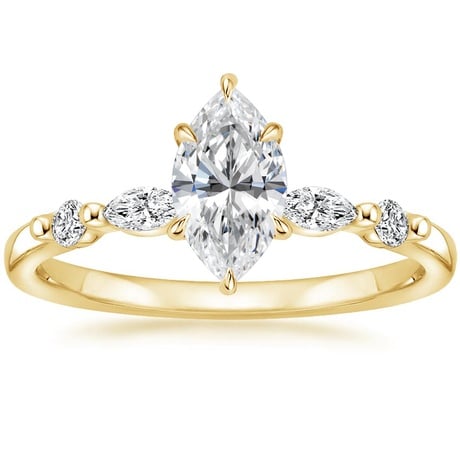 18K Yellow Gold Petite Versailles Diamond Bridal Set (3/8 ct. tw.)