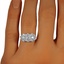 The Gilda Ring, smallzoomed in top view on a hand