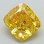 2.81 Ct. Fancy Vivid Yellow Cushion Lab Grown Diamond