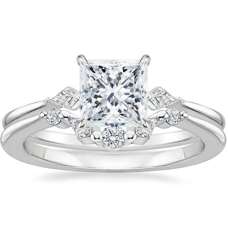 18K White Gold Cometa Diamond Bridal Set