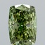 3.11 Ct. Fancy Vivid Green Cushion Lab Grown Diamond